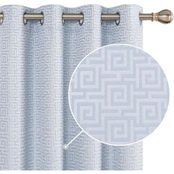 Rideaux Occultants Thermiques Deconovo, 132 cm × 229 cm, Lot de 2, Bleu Clair