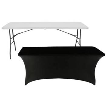 Table SEVEN HOUSE 240 cm (blanc) – Housse de traiteur – usage intérieur/extérieur