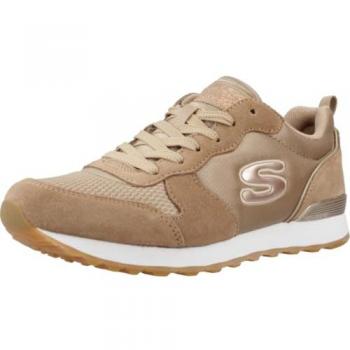 Skechers Sneaker 85 Og Tan con Rosa Oro, Suede e Nylon, Taglia 40