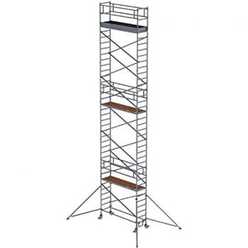 Rollgerüst 0,75 x 2,45 m mit Ausleger, Plattformhöhe 10,35 m