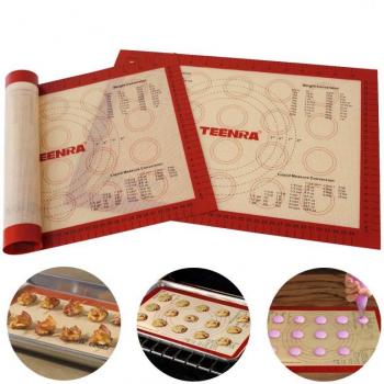 TEENRA 2Pcs Macaron Baking Mat Set