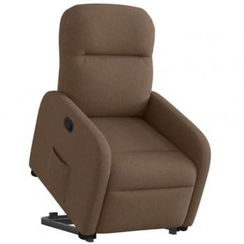 Poltrona relax vitaXL Marrone Tessuto
