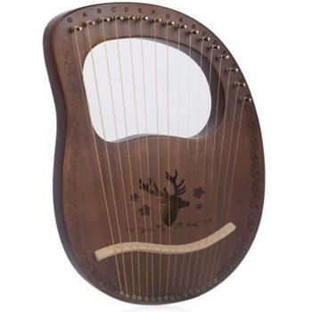 Mahogany 16-String Lyre Harp for Music Lovers