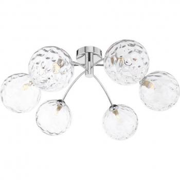 Dar Lighting Izzy 6-Light Semi Flush in Chrome