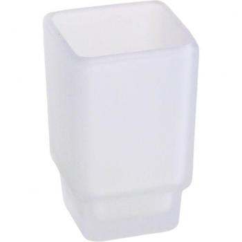 Capannoli Satinato – Weißer Glas‑Bürstenaufbewahrer