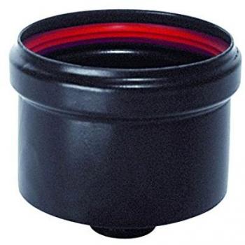 Scarico Condensa Cieco per Stufa a Pellet Diametro 10 cm Nero con Tappo in Silicone
