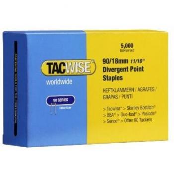 Tacwise 90/18mm Divergent Point Narrow Crown Staples
