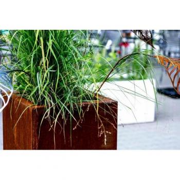 Vierkante cortenstaal planter 100x100x100 cm