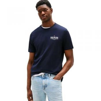 Herren-T-Shirt Tommy Hilfiger “Stack” in Dunkelblau, Standardfit – SKU MW0MW39355
