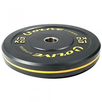 Unisex Olive Black 15 kg Bumper Weight