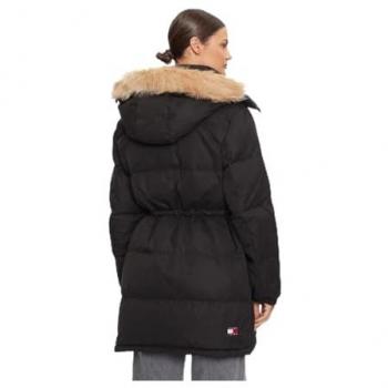 Chaqueta Tommy Jeans Alaska Faux negra para mujer