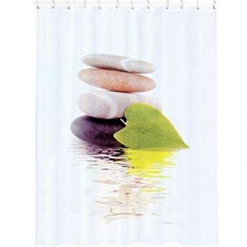 Cortina de baño MSV Lingga poliéster 180 x 200 cm