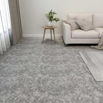 Día y Noche Tarimas de suelo autoadhesiva 20 uds PVC gris cemento 1,86 m²