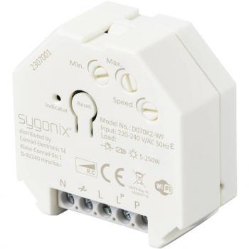 Sygonix SY-5775566 Dimmer switch for LED, incandescent, and halogen light bulbs