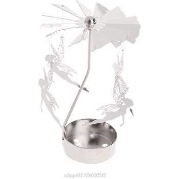 Bougie chauffe-plat en métal avec support rotatif D04 20