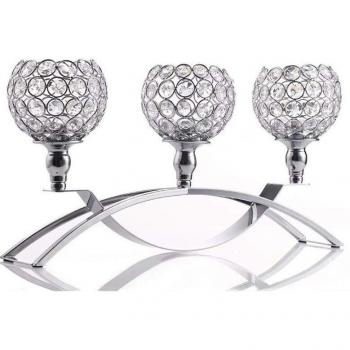 Buffet Table Crystal Candle Holders