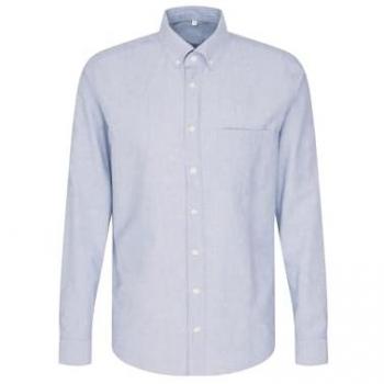 Chambray Casual Hemd – Regular, Button‑Down, einfarbig (Mehrfachausgabe)
