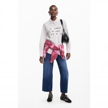 Desigual Damen Hemd Ykohama 24WWCW19 Weiß Regular Fit Größe S