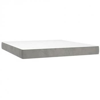 VidaXL Federkernmatratze Samt Hellgrau 160x220x20 cm