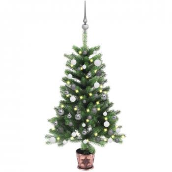 Arbre de Noël décoratif pré-éclairé 65 cm en vert