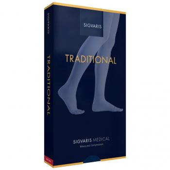 Sigvaris 504 AG Collant Coscia Autoreggente Compressivo Punta Aperta Beige Taglia M Lungo