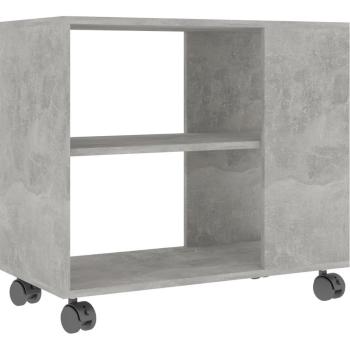 Mesa de apoyo gris hormigón 70x35x55 cm