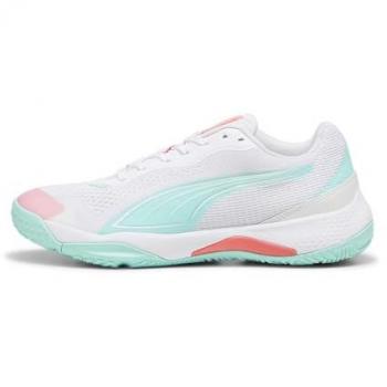 PUMA Herren Unisex Indoor-Handballschuhe Solarstrike III W+ Grau-Electric Peppermint 38