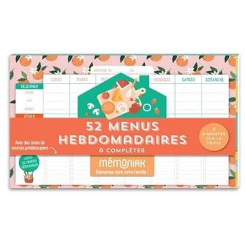 52 menus hebdomadaires Mémoniak à compléter et à aimanter sur le frigo (Broché)