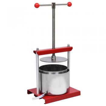 Prensa de Vinos y Frutas 6 L de Acero Inoxidable – VidaXL