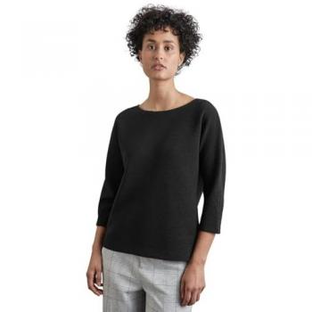STREET ONE Langarmshirt, feines Strukturmuster, U-Boot-Ausschnitt, 3/4-Arm