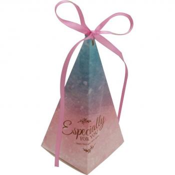 50Pcs Decorative Pyramid Candy Boxes with Ribbons