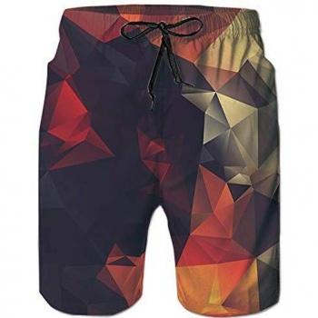 TUONROAD Costume Surf Estivo Uomo Motivi Geometrici 3D, Bermuda Colorata