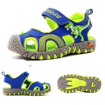 Sandales pour enfants bleu avec dinosaures taille EU 32