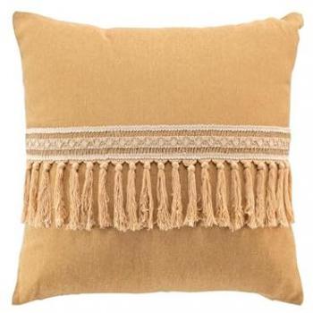 Coussin Déhoussable Carré Janara Ocre 45 x 45 cm