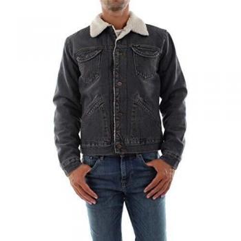 Tissu Sherpa Wrangler W4MSV271H – noir, manteau d’extérieur