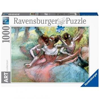 Ravensburger 4005556148479 Puzzle 4 Ballerinas auf der Bühne, 1000 Teile, Edgar Degas