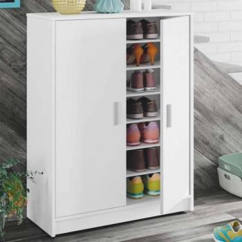 Scarpiera Basic Wide Due Porte Bianco 75 cm