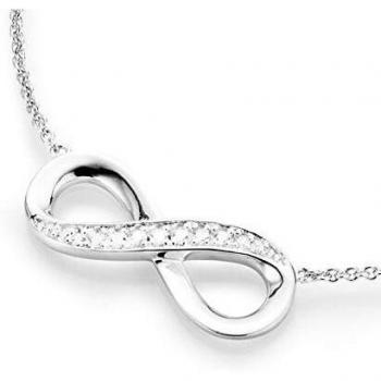 Zirkonia Infinity Halskette, 925 Silber, filigranes Design