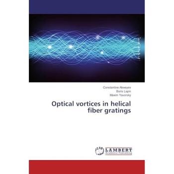 Optical vortices in helical fiber gratings