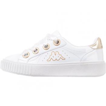 Kappa Damen MESETA Shine PF BE Sneaker, Weiß/Gold