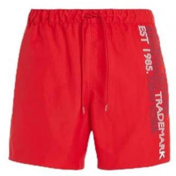 Tommy Hilfiger Tissu Sportif Rouge-White Big Print – XL
