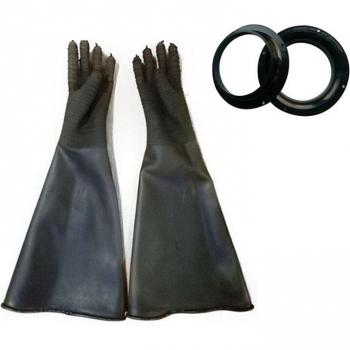 Pince‑porte‑gants pour machine à sable sécurisée