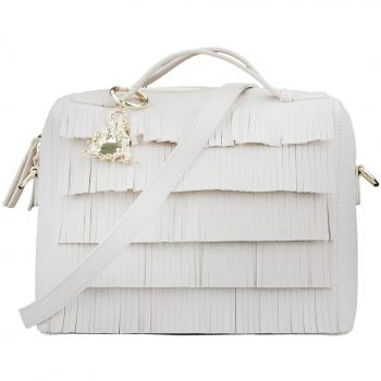 Borsa a tracolla Donna L'atelier du sac Justin 13482 frange Avorio
