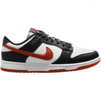 Baskets Nike Dunk Low Retro, Cuir Plat, Lacets – Blanc – 40