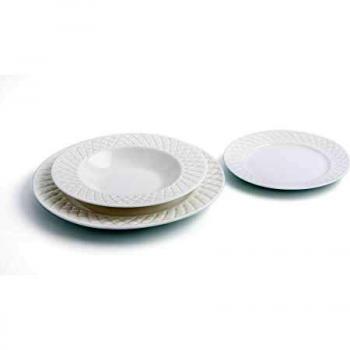 Vajilla Optical Pyrex 18 piezas porcelana blanca