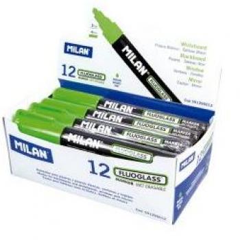 Punta de Cincel Verde 12 mm con Caja Expositora Milan