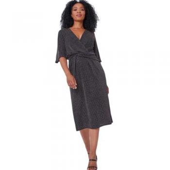 Petite Sparkle Stretch Mini Dress in Black