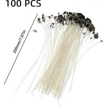 100 PCS DIY Candle Wicks with Sustainers