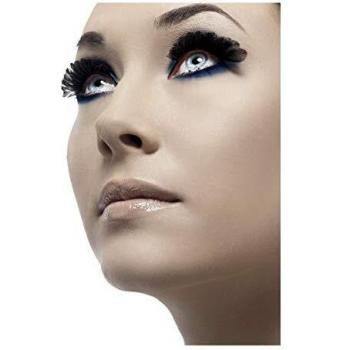 Pestañas Negras Cortas con Plumas y Pegamento