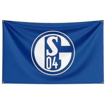 Panneau publicitaire Born Pretty FC Schalke 04, 3x5 m, imprimé polyester, 60 × 90 cm